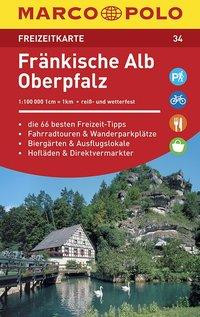 MARCO POLO Freizeitkarte Fränkische Alb, Oberpfalz 1:100 000