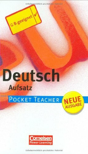 Pocket Teacher - Sekundarstufe I (mit Umschlagklappen): Deutsch: Aufsatz