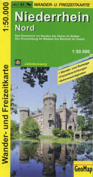 Niederrhein Nord Wanderkarte 1 : 50 000