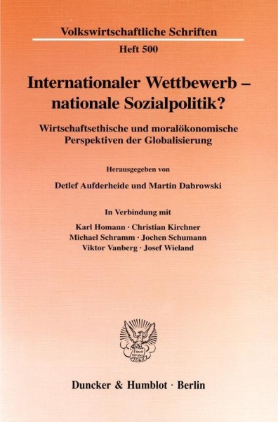Internationaler Wettbewerb - nationale Sozialpolitik?