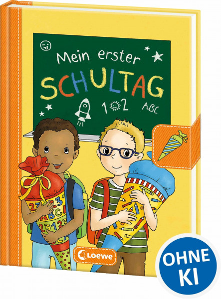 Mein erster Schultag - Jungs (Gelb): Eintragbuch zur Einschulung für Jungen - Erinnerungsbuch zum Schulstart - Geschenke für die Schultüte (Eintragbücher)