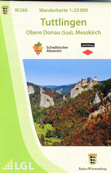 W260 Wanderkarte 1:25000 Tuttlingen