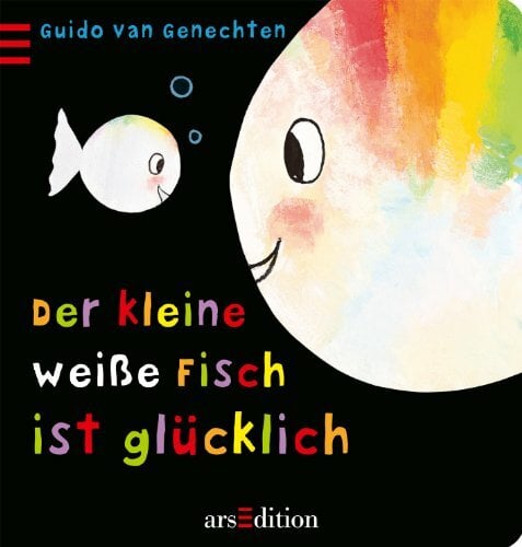 Der kleine weiße Fisch ist glücklich Der kleine weiße Fisch ist glücklich