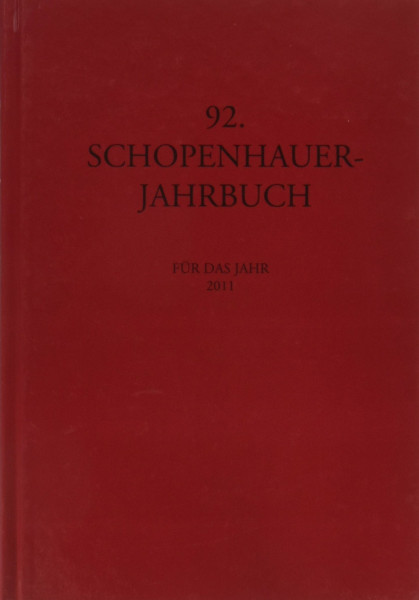 Schopenhauer-Jahrbuch: 92. Band