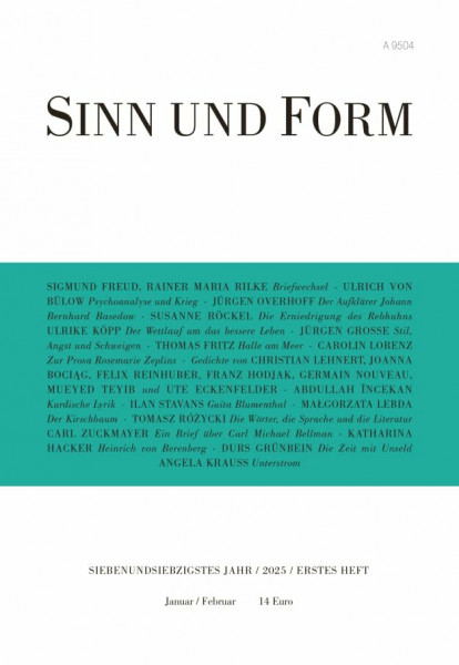 Sinn und Form 1/2025: Beiträge zur Literatur (Sinn und Form: Beiträge zur Literatur)