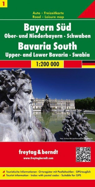 Deutschland 01 Bayern 1. Süd, Mitte 1 : 200 000. Autokarte