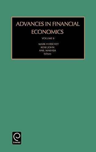 Advances in Financial Economics: Vol 6 Advances in Financial Economics: Vol 6