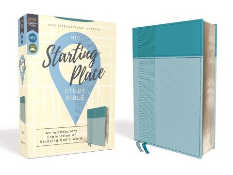 Niv, Starting Place Study Bible, Leathersoft, Blue, Indexed, Comfort Print: An Introductory Exploration of Studying God's Word