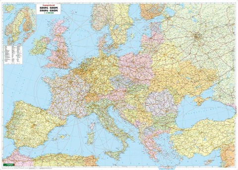 Europa politisch 1 : 3 500 000 Planokarte