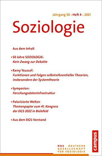 Soziologie 4/2021: Forum der Deutschen Gesellschaft für Soziologie