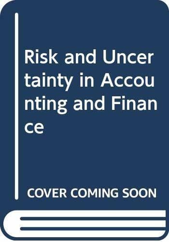 Risk and Uncertainty in Accounting and Finance