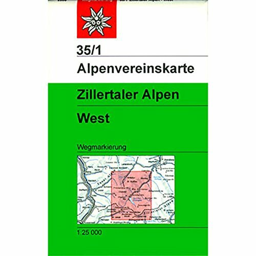 Zillertaler Alpen - West: Wegmarkierung (Alpenvereinskarten)