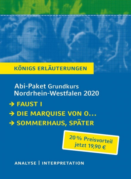Abitur Deutsch Grundkurs Nordrhein-Westfalen 2020 - Königs Erläuterungen-Paket.