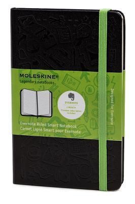 MOLESKINE EVERNOTE SMART NOTEBOOK P/A6 LINIERT, HARD COVER, SCHWARZ