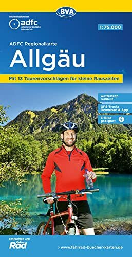 ADFC-Regionalkarte Allgäu 1:75.000, mit Tagestourenvorschlägen, reiß- und wetterfest, E-Bike-geeignet, GPS-Tracks-Download (ADFC-Regionalkarte 1:75000)