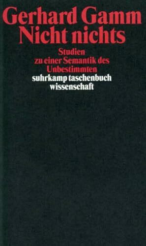 Nicht nichts: Studien zu einer Semantik des Unbestimmten (suhrkamp taschenbuch wissenschaft)