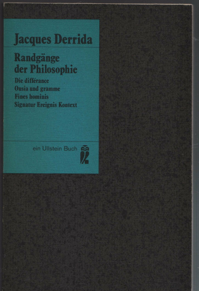 Randgänge der Philosophie.