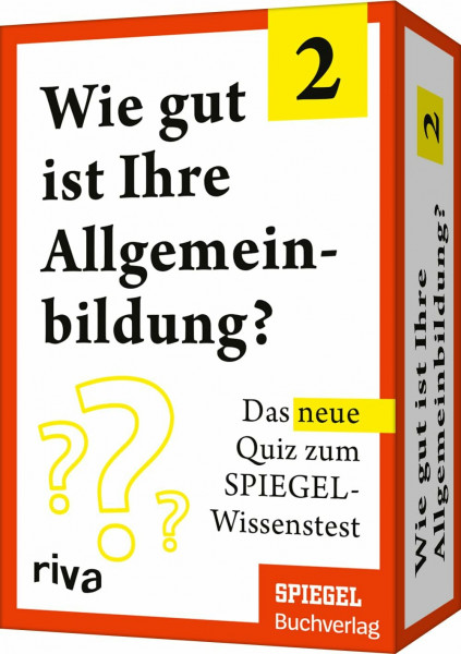 Wie gut ist Ihre Allgemeinbildung? 2: Das neue Quiz zum SPIEGEL-Wissenstest. Das perfekte Geschenk zu Geburtstag oder Weihnachten für alle Quizfans. Schule dein Allgemeinwissen