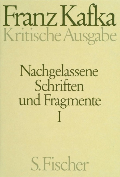 Nachgelassene Schriften und Fragmente I. Kritische Ausgabe