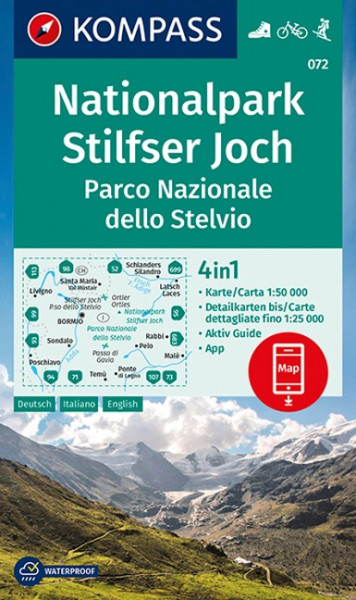 KOMPASS Wanderkarte Nationalpark Stilfserjoch, Parco Nazionale dello Stelvio 1:50 000