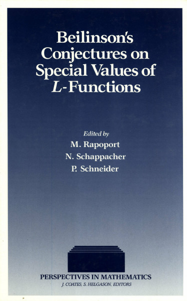 Beilinson's Conjectures on Special Values of L-Functions (Perspectives in Mathematics Vol 4)