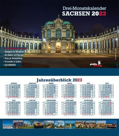 3-Monatskalender Sachsen 2023