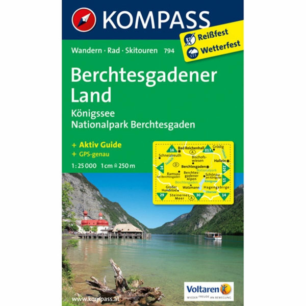 Berchtesgadener Land - Königssee - Nationalpark Berchtesgaden: Wanderkarte mit Aktiv Guide, Radrouten und Skitouren. GPS-genau. 1:25000 (KOMPASS Wanderkarte, Band 794)