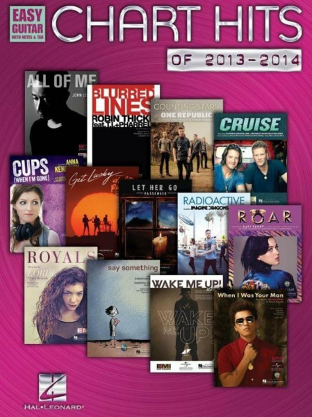 Chart Hits of 2013-2014: Easy Guitar With Notes & Tab
