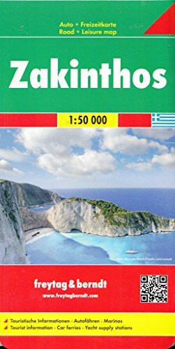 freytag & berndt Auto + Freizeitkarten: Zakinthos: Autokarte - Maßstab 1:50.000: Auto + Freizeitkarte. Touristische Informationen, Autofähren, Marinas