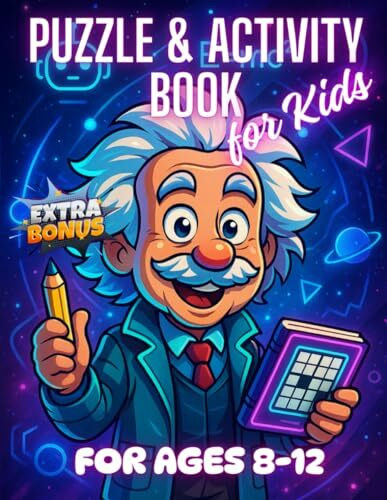 Puzzle & Activity Book for Kids ages 8-12: Screen free Challenges for smart Boys and Girls - Mind Games & Tricky Brain Teasers