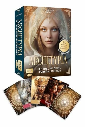 Kartenset: Archetypia – Entdecke deine Persönlichkeit mit den Methoden der Psychoanalyse: 50 kraftvolle Karten mit Goldrand und umfassendem Begleitbuch | Edle Box mit Magnetverschluss