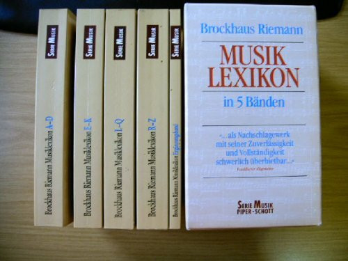 Brockhaus Riemann Musiklexikon: In vier Bänden und einem Ergänzungsband