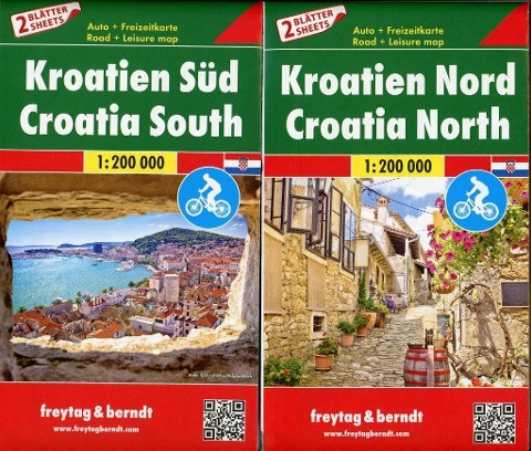 Kroatien Nord und Süd, Autokarten Set 1:200.000