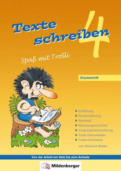 Texte schreiben - Spaß mit Trolli 4, Druckschrift