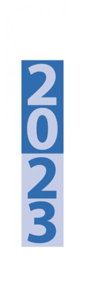 Streifenplaner Mini Blau 2023