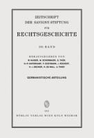 ZRG Germanistische Abteilung 130. Band (2013)