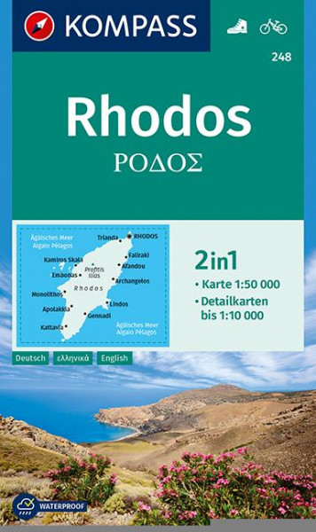 KOMPASS Wanderkarte Rhodos 1:50 000