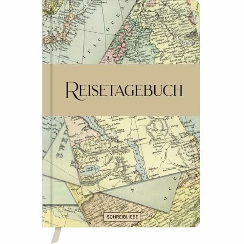 Reisetagebuch Landkarte: Reisetagebuch zum Ankreuzen und Ausfüllen, mit Lesebändchen, 160 Seiten SchreibLiebe