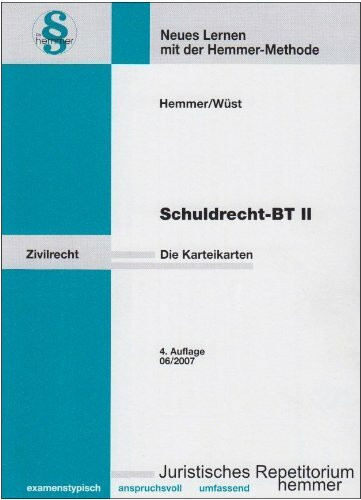 Schuldrecht BT II - Karteikarten (Karteikarten - Zivilrecht)