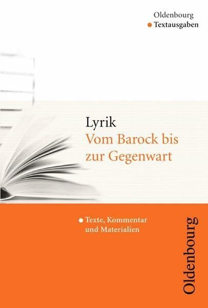 Oldenbourg Textausgaben: Lyrik: Vom Barock bis zur Gegenwart