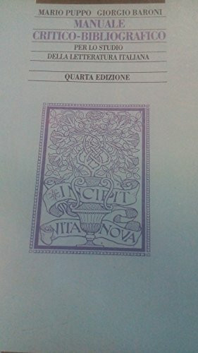 Manuale critico-bibliografico per lo studio della letteratura italiana