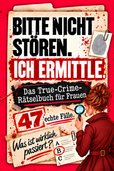 Bitte nicht stören. Ich ermittle.: Das True-Crime-Rätselbuch für Frauen: 47 echte Kriminalfälle zum Miträtseln – das perfekte Geschenk für Krimi-Fans.