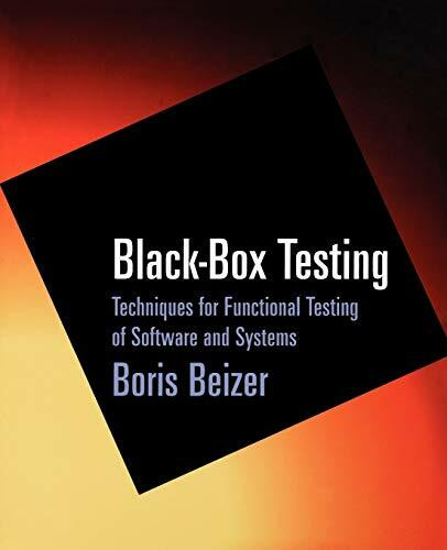 Wiley Black Box Testing, Techniques For Functional Testing Of Software And Systems
