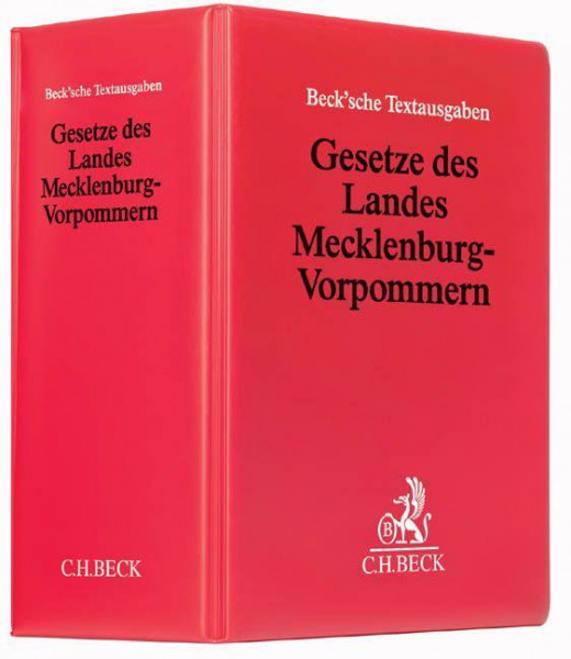 Gesetze des Landes Mecklenburg-Vorpommern (mit Fortsetzungsnotierung). Inkl. 75. Ergänzungslieferung