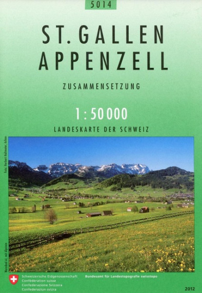 Swisstopo 1 : 50 000 St. Gallen Appenzell