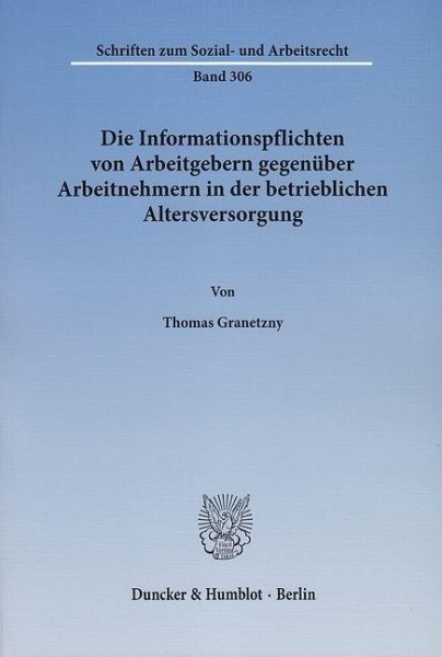 Die Informationspflichten von Arbeitgebern gegenüber Arbeitnehmern in der betrieblichen Altersversor