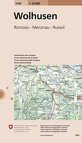 1149 Wolhusen: Romoos - Menznau - Ruswil (Landeskarte 1:25 000, Band 1149) 1149 Wolhusen: Romoos - Menznau - Ruswil (Landeskarte 1:25 000, Band 1149)