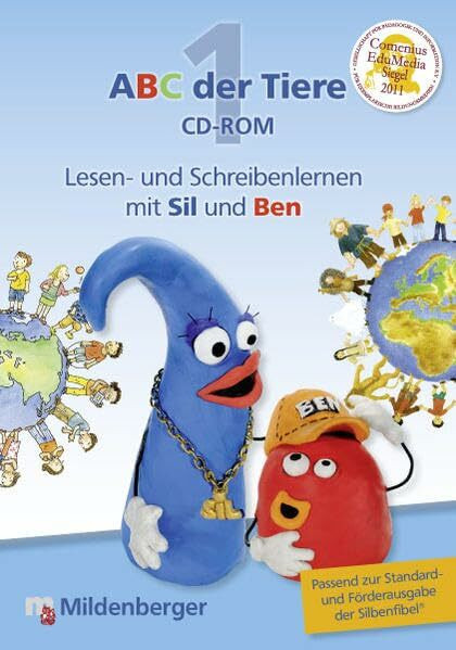 ABC der Tiere 1 – CD-ROM, Homeversion, Einzellizenz, mit Ergebnisspeicherung: Lesen- und Schreibenlernen mit Sil und Ben, passend zur Silbenfibel® ... Silbenfibel® Kompakt (ISBN 978-3-619-14033-6)