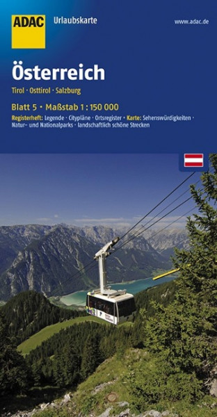 ADAC UrlaubsKarte Österreich 05: Tirol, Osttirol, Salzburg 1 : 150 000