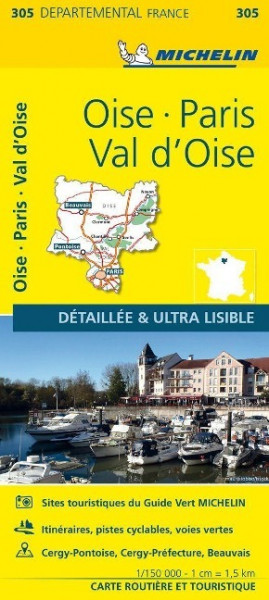 Oise, Paris, Val-d'Oise - Michelin Local Map 305